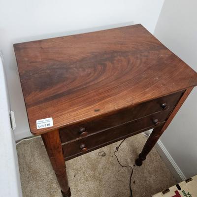 Antique 2 Drawer Side Table