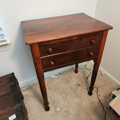 Antique 2 Drawer Side Table