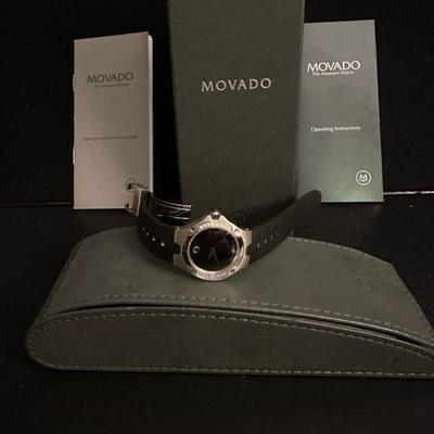 Lot 951 Authentic Movado Women's Sports Edition Black Dial Rubber Strap Watch