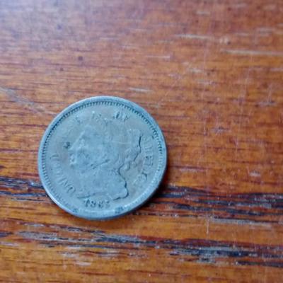 LOT 19 OLD THREE CENT U S COIN