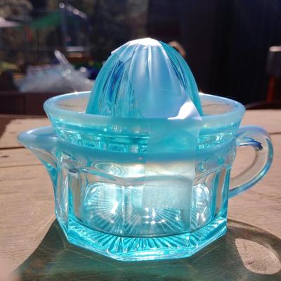 Orange juice squeezer vintage glass