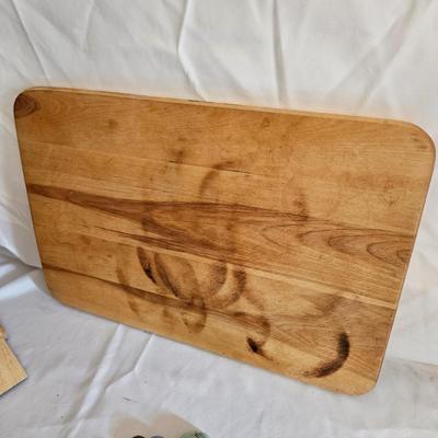 Henckel Knives, Anthropologie Ceramic Measuring Spoons & a Cutting Board (LR-DW)