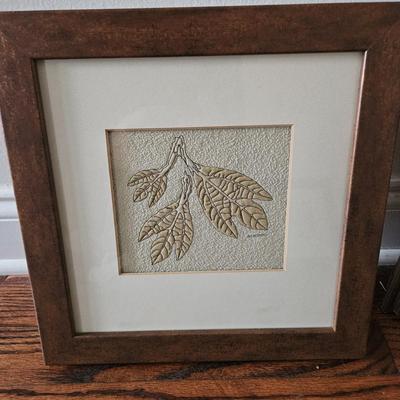 Three Framed Iris Aycock Quilted Prints on Fabric (LR-DW)