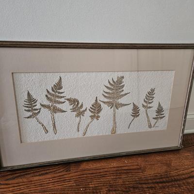 Three Framed Iris Aycock Quilted Prints on Fabric (LR-DW)
