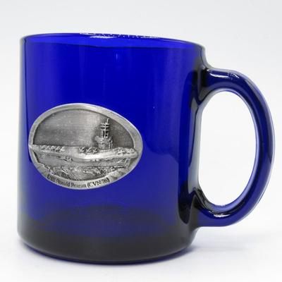 USS Ronald Reagan Cobalt Blue Coffee Tea Hot Chocolate Cocoa Cup Mug (CVN-76)