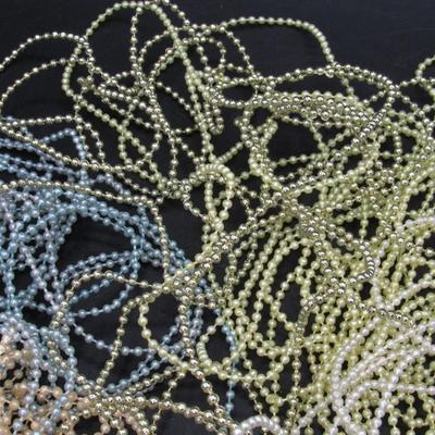 Craft Supply Lot of string Beaded Garland in pastel colors
