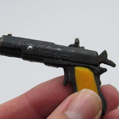 Vintage Miniature Victory Colt 45 Key Chain Cap Gun with holster