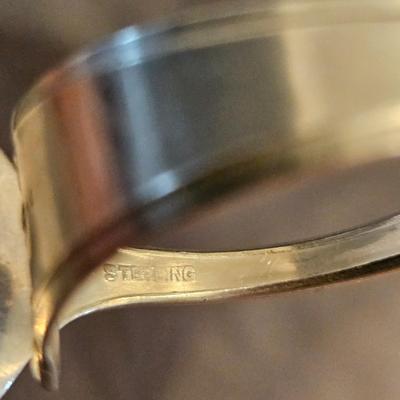 Sterling Silver Gorham Napkin Rings and Sterling Spoons (DR-DW)