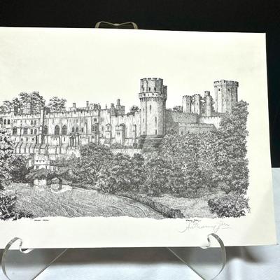 "Warwick Castle" Print Sigbed by Anthony John