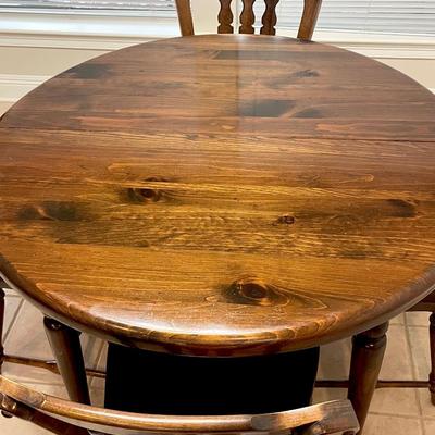 ETHAN ALLAN ~ Solid Pine Kitchen Table With Four (4) Chairs