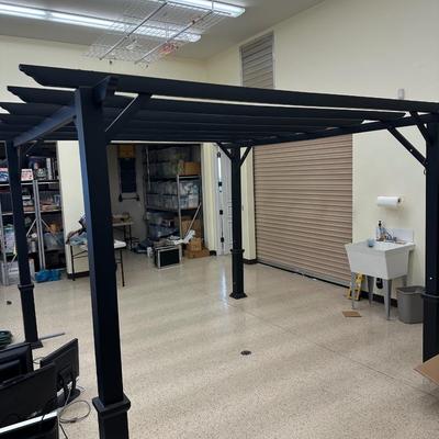 Lot 846 Square Black Metal Pergola