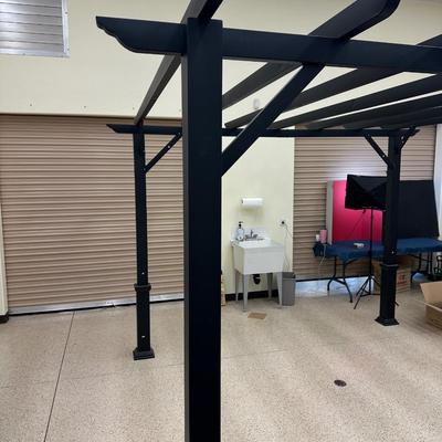 Lot 846 Square Black Metal Pergola