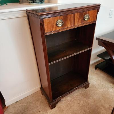 Vintage Bookcase with top Drawer 24x12x42