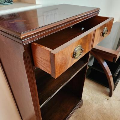 Vintage Bookcase with top Drawer 24x12x42