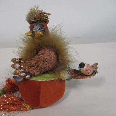 Ceramic Head Wings & Feet With Stuffed Body Rooster