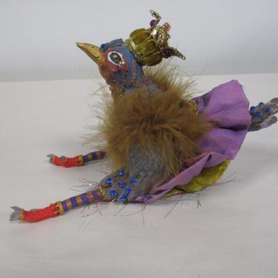 Ceramic Head Wings & Feet With Stuffed Body Rooster