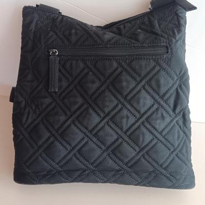 Black Vera Bradley Fabric purse with shoulder strap