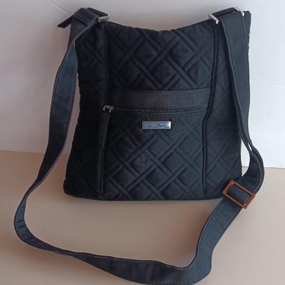 Black Vera Bradley Fabric purse with shoulder strap
