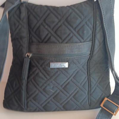 Black Vera Bradley Fabric purse with shoulder strap