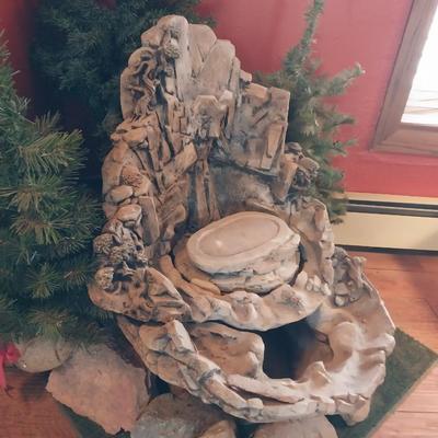 CONCRETE ELK WATER FEATURE WITH EXTRAS (INSIDE OR OUT)