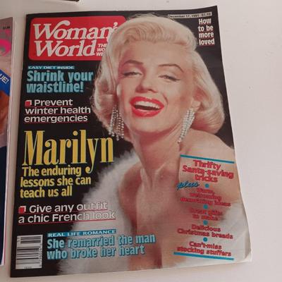 Three Marilyn Monroe back issue magazines