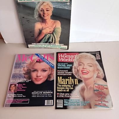 Three Marilyn Monroe back issue magazines