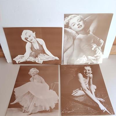 Four pictures of Marilyn Monroe