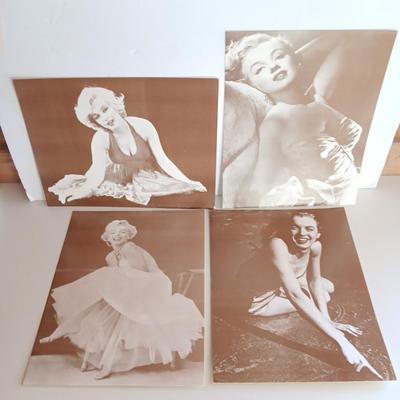 Four pictures of Marilyn Monroe