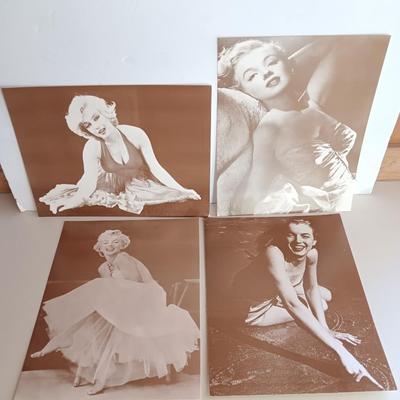 Four pictures of Marilyn Monroe
