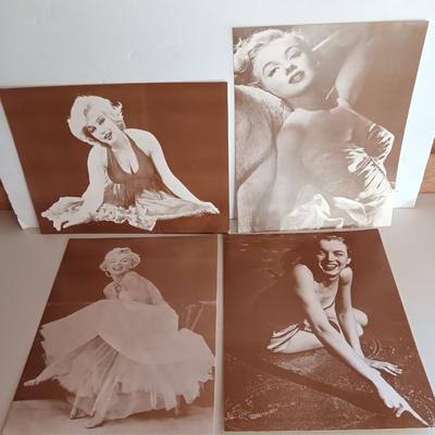 Four pictures of Marilyn Monroe