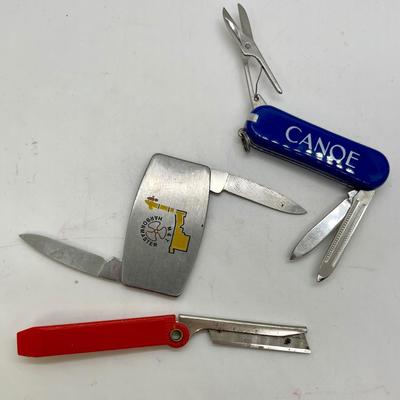 Folding Pocket Knife & Tool Lot with Advertising