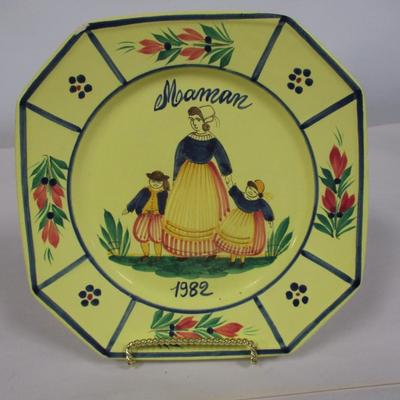 Quimper 1982 Mother's Day Plate 