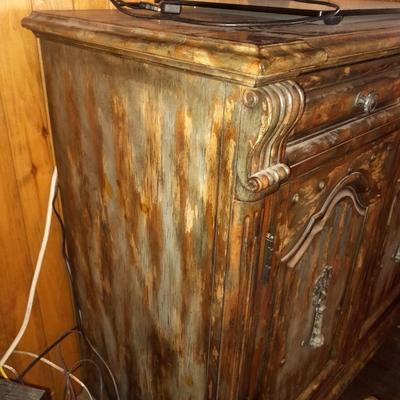 Beautiful Hooker Furniture Wakefield Two-Door Two-Drawer Chest W/Bun Feet Rustic look