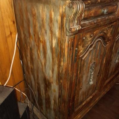 Beautiful Hooker Furniture Wakefield Two-Door Two-Drawer Chest W/Bun Feet Rustic look