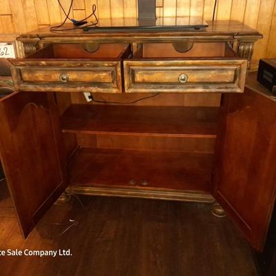 Beautiful Hooker Furniture Wakefield Two-Door Two-Drawer Chest W/Bun Feet Rustic look