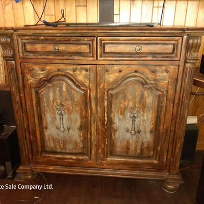 Beautiful Hooker Furniture Wakefield Two-Door Two-Drawer Chest W/Bun Feet Rustic look