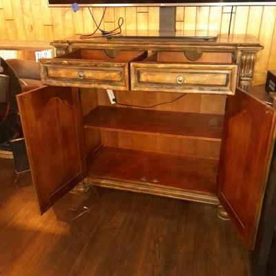 Beautiful Hooker Furniture Wakefield Two-Door Two-Drawer Chest W/Bun Feet Rustic look