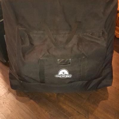 Like new - Oak works portable Shiatsu Massage table with accessories and storage / travel bag