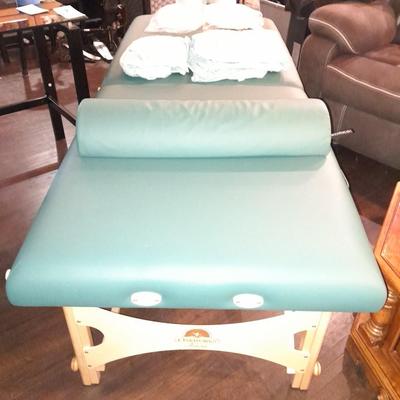 Like new - Oak works portable Shiatsu Massage table with accessories and storage / travel bag