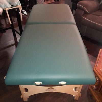 Like new - Oak works portable Shiatsu Massage table with accessories and storage / travel bag