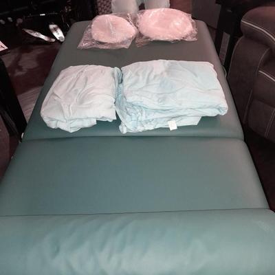 Like new - Oak works portable Shiatsu Massage table with accessories and storage / travel bag