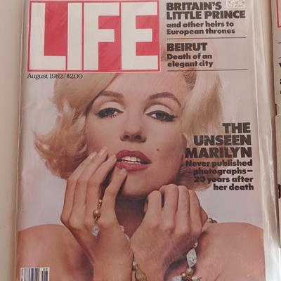Three LIFE back issue magazines - Marilyn Monroe - Diana - Inside the Twentieth Century - 1965, 82' & 92'