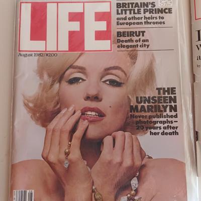 Three LIFE back issue magazines - Marilyn Monroe - Diana - Inside the Twentieth Century - 1965, 82' & 92'