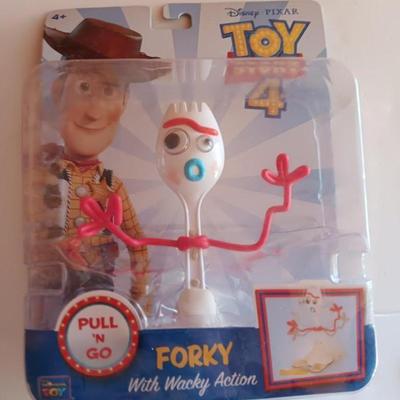New in package - Disney PIXAR Toy Story 4 Pull 'N go FORKY With wacky action.