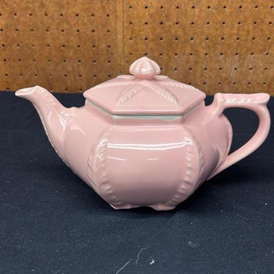 Vintage Pink Hallâ€™s Tea Pot. w/ Starfish