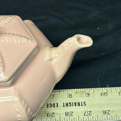Vintage Pink Hallâ€™s Tea Pot. w/ Starfish