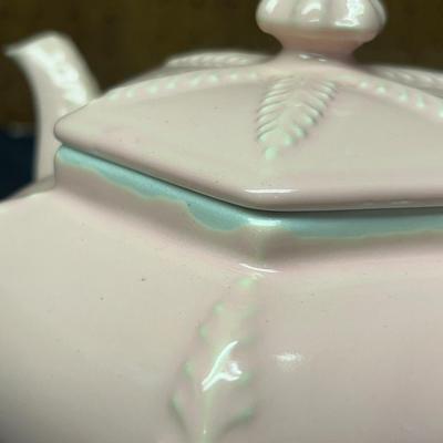 Vintage Pink Hallâ€™s Tea Pot. w/ Starfish