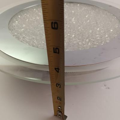 Ceiling Light fixture Modern glass beaded inside Flush Mount Ceiling Light