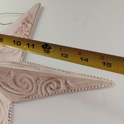 Wooden United States Flag with white metal star GOD BLESS THE USA!