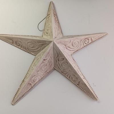 Wooden United States Flag with white metal star GOD BLESS THE USA!